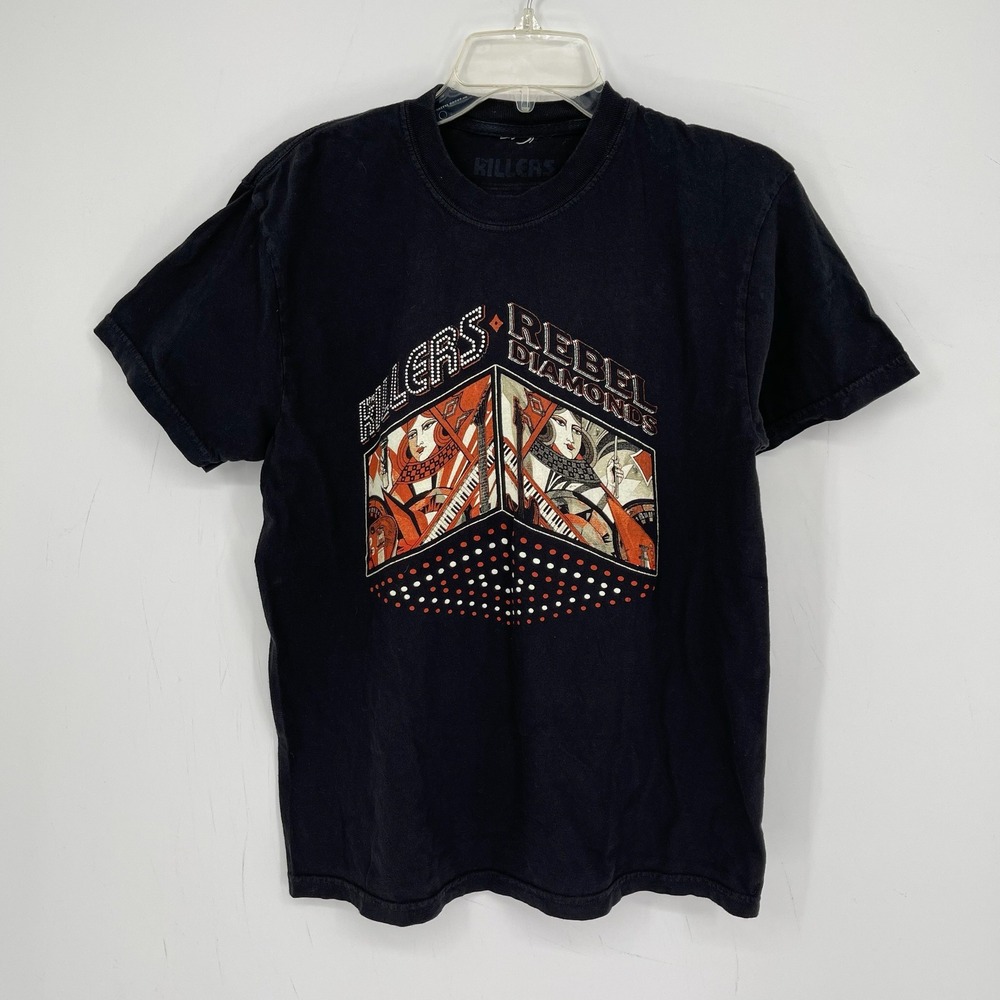 The Killers Men's Black Rebel Diamonds 2024 Tour Graphic Band Tee T-Shirt Size M